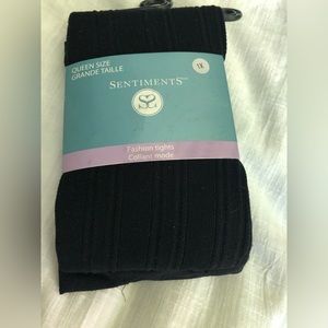 3 for $15.    NEW - Sentiment Tights size 1x, new,Black